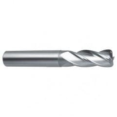 6mm Dia. x 57mm Overall Length 4-Flute Square End Solid Carbide SE End Mill-Round Shank-Center Cut-Uncoated - Apex Tool & Supply