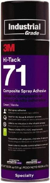 3M - 18.04 oz Aerosol Green Spray Adhesive - High Tack, 205°F Heat Resistance, High Strength Bond - Apex Tool & Supply