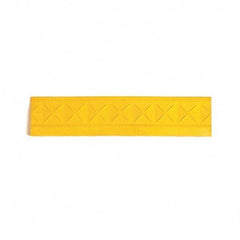 Ergo Advantage - 18" Long x 4" Wide x 1" Thick, Anti-Fatigue Modular Matting Anti-Fatigue Flooring - Female, 1 Interlocking Side, Yellow, For Dry Areas - Apex Tool & Supply