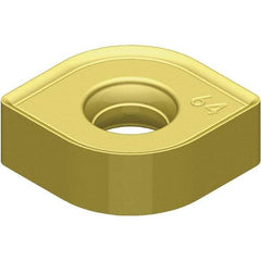 Kennametal - SNHJ446 Grade KCSM40 Carbide Milling Insert - TiN Finish, 4.52mm Thick, 1/2" Inscribed Circle, 2.4mm Corner Radius - Apex Tool & Supply
