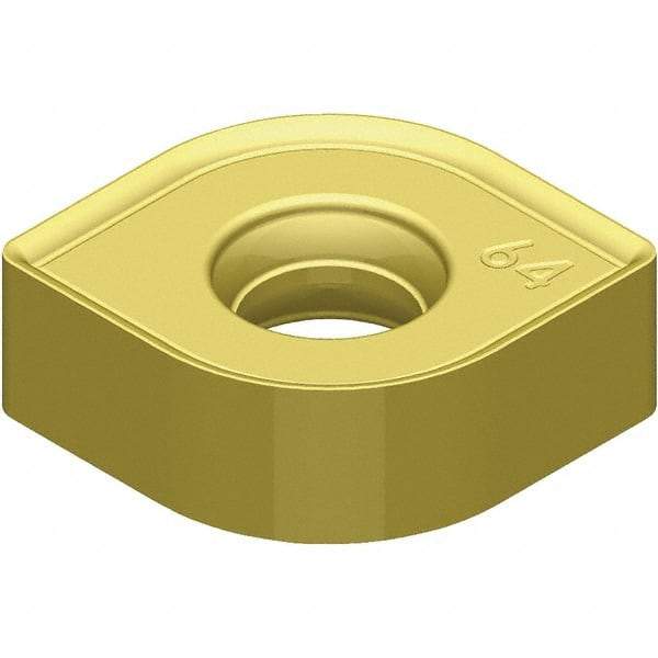 Kennametal - SNHJ441 Grade KCSM40 Carbide Milling Insert - TiN Finish, 4.52mm Thick, 1/2" Inscribed Circle, 1/4" Corner Radius - Apex Tool & Supply