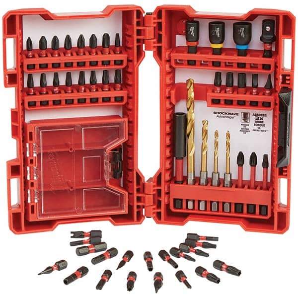 Milwaukee Tool - Power & Impact Screwdriver Bit Sets Point Type: Assorted Bit Type: Driver - Apex Tool & Supply