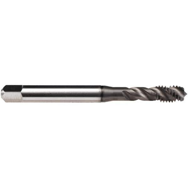 Emuge - 6-32 UNC 4 Flute BT Bottoming Spiral Flute Tap - High Speed Steel, GLT-1 Finish, 2.205" OAL, Right Hand Flute, Right Hand Thread, Series Enorm Z/E - Apex Tool & Supply