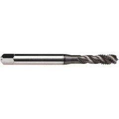 Emuge - 6-32 UNC 4 Flute BT Bottoming Spiral Flute Tap - High Speed Steel, GLT-1 Finish, 2.205" OAL, Right Hand Flute, Right Hand Thread, Series Enorm Z/E - Apex Tool & Supply