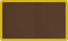 Smart Step - 5' Long x 3' Wide, Dry Environment, Anti-Fatigue Matting - Brown with Yellow Borders, Urethane with Urethane Sponge Base, Beveled on All 4 Sides - Apex Tool & Supply