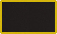 Smart Step - 5' Long x 3' Wide, Dry Environment, Anti-Fatigue Matting - Black with Yellow Borders, Urethane with Urethane Sponge Base, Beveled on All 4 Sides - Apex Tool & Supply