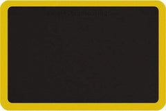 Smart Step - 3' Long x 2' Wide, Dry Environment, Anti-Fatigue Matting - Black with Yellow Borders, Urethane with Urethane Sponge Base, Beveled on All 4 Sides - Apex Tool & Supply