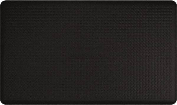Smart Step - 5' Long x 3' Wide, Dry Environment, Anti-Fatigue Matting - Black, Urethane with Urethane Sponge Base, Beveled on 3 Sides - Apex Tool & Supply