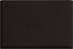 Smart Step - 3' Long x 2' Wide, Dry Environment, Anti-Fatigue Matting - Black, Urethane with Urethane Sponge Base, Beveled on 3 Sides - Apex Tool & Supply