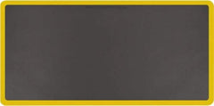 Smart Step - 6' Long x 3' Wide, Dry Environment, Anti-Fatigue Matting - Gray with Yellow Borders, Urethane with Urethane Sponge Base, Beveled on All 4 Sides - Apex Tool & Supply