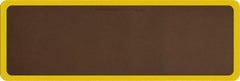 Smart Step - 6' Long x 2' Wide, Dry Environment, Anti-Fatigue Matting - Brown with Yellow Borders, Urethane with Urethane Sponge Base, Beveled on All 4 Sides - Apex Tool & Supply