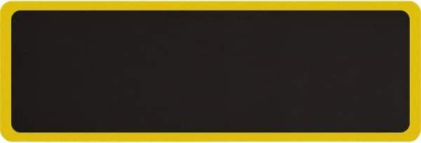 Smart Step - 6' Long x 2' Wide, Dry Environment, Anti-Fatigue Matting - Black with Yellow Borders, Urethane with Urethane Sponge Base, Beveled on All 4 Sides - Apex Tool & Supply