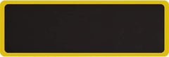 Smart Step - 6' Long x 2' Wide, Dry Environment, Anti-Fatigue Matting - Black with Yellow Borders, Urethane with Urethane Sponge Base, Beveled on All 4 Sides - Apex Tool & Supply