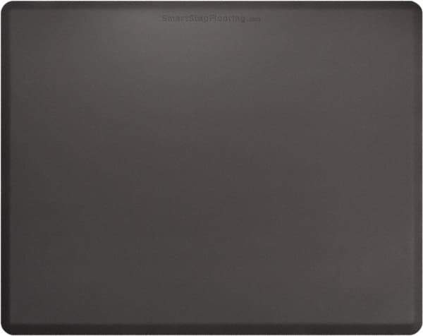Smart Step - 5' Long x 4' Wide, Dry Environment, Anti-Fatigue Matting - Gray with Yellow Borders, Urethane with Urethane Sponge Base, Beveled on All 4 Sides - Apex Tool & Supply