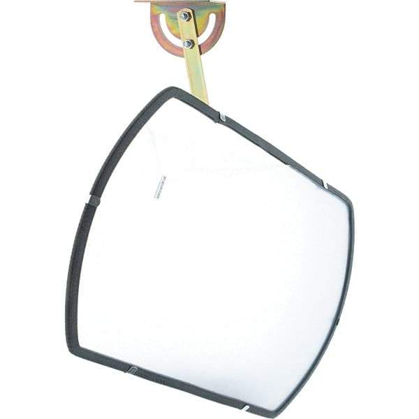 PRO-SAFE - Indoor Rectangular Convex Safety, Traffic & Inspection Mirrors - Acrylic Lens, Fiberboard Backing, 26" High - Apex Tool & Supply