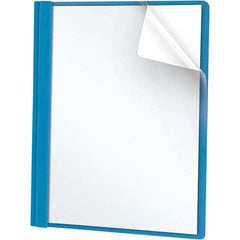 UNIVERSAL - 11" Long x 8-1/2" Wide Report Cover with Tang/Prong Binding - Light Blue - Apex Tool & Supply