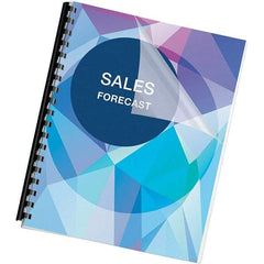 FELLOWES - 11" Long x 8-1/2" Wide Binding System Cover - Clear - Apex Tool & Supply