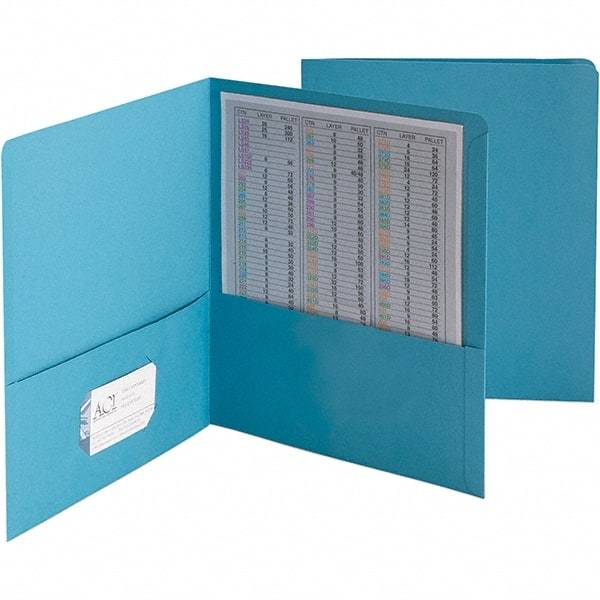 SMEAD - 11" Long x 8-1/2" Wide Pocket - Blue - Apex Tool & Supply