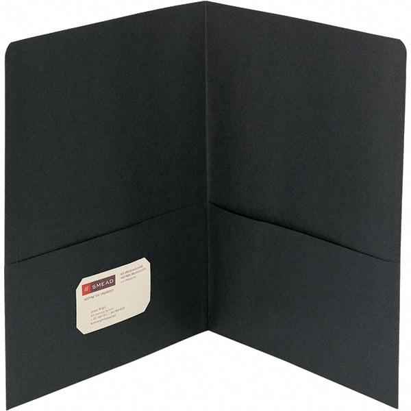 SMEAD - 11" Long x 8-1/2" Wide Pocket - Black - Apex Tool & Supply