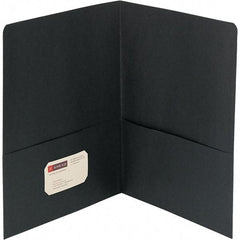 SMEAD - 11" Long x 8-1/2" Wide Pocket - Black - Apex Tool & Supply