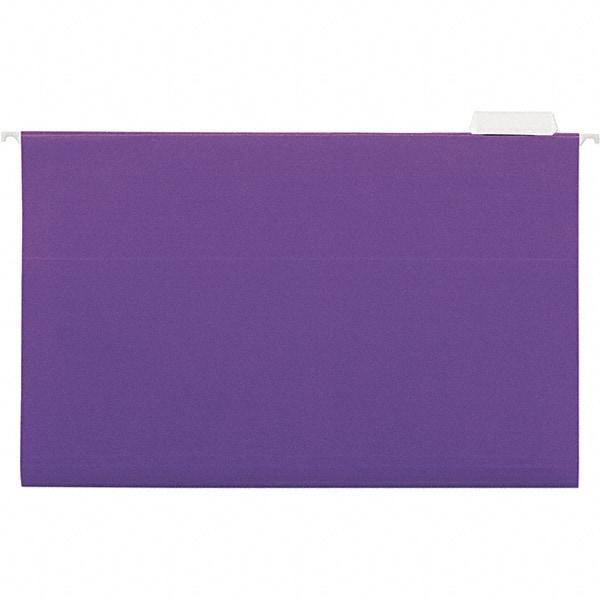 UNIVERSAL - 9-1/2x11-3/4", Legal, Violet, Hanging File Folder - 11 Point Stock, 1/5 Tab Cut Location - Apex Tool & Supply