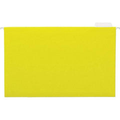 UNIVERSAL - 9-1/2x11-3/4", Legal, Yellow, Hanging File Folder - 11 Point Stock, 1/5 Tab Cut Location - Apex Tool & Supply