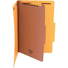 UNIVERSAL - 15 x 10-3/8", Legal, Yellow, Classification Folders with Top Tab Fastener - 25 Point Stock, Right of Center Tab Cut Location - Apex Tool & Supply