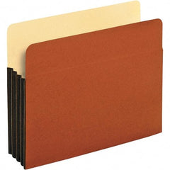 Pendaflex - 11-3/4 x 9-1/2", Letter Size, Brown, Expansion Folders - Straight Tab Cut Location - Apex Tool & Supply