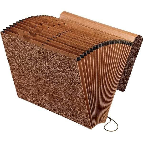 Pendaflex - 12 x 10", Letter Size, Redrope, Expandable File Folders with Elastic Cord Closure - Assorted Tab Cut Location - Apex Tool & Supply