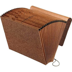 Pendaflex - 12 x 10", Letter Size, Redrope, Expandable File Folders with Elastic Cord Closure - Assorted Tab Cut Location - Apex Tool & Supply