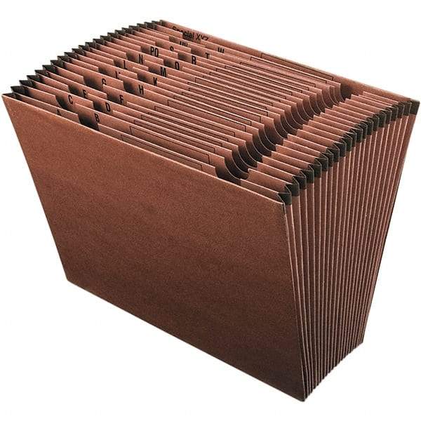 Pendaflex - 12 x 10", Letter Size, Redrope, A-Z Indexed Expanding Files - Assorted Tab Cut Location - Apex Tool & Supply