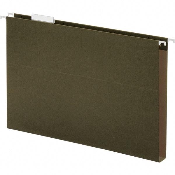 UNIVERSAL - 9-1/2x11-3/4", Legal, Standard Green, Hanging File Folder - 11 Point Stock, 1/5 Tab Cut Location - Apex Tool & Supply