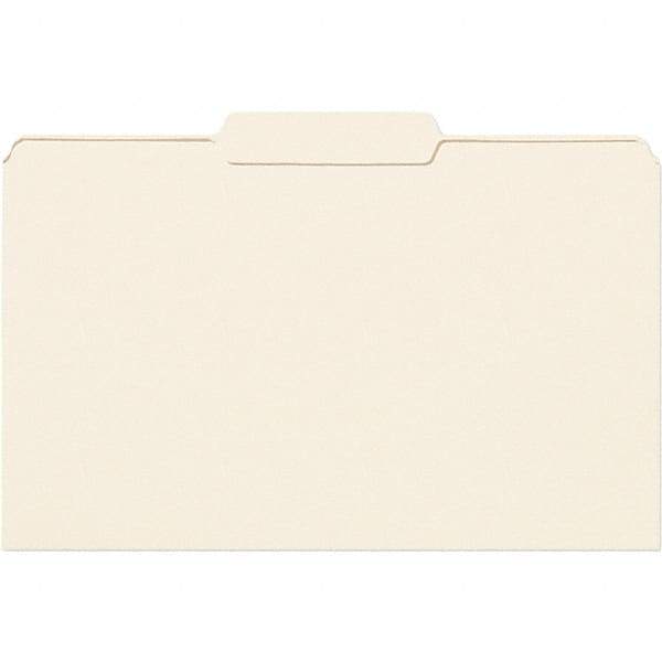 SMEAD - 14-3/4 x 9-1/2", Legal, Manila, File Folders with Top Tab - 11 Point Stock, 1/3 Tab Cut Location - Apex Tool & Supply