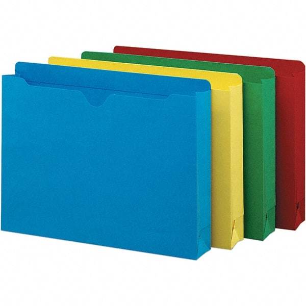 SMEAD - 11-3/4 x 9-1/2", Letter Size, Assorted Colors, File Folders with Top Tab - 11 Point Stock, Straight Tab Cut Location - Apex Tool & Supply