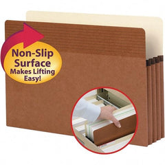 SMEAD - 14-3/4 x 9-1/2", Legal, Redrope, Expansion Folders - Straight Tab Cut Location - Apex Tool & Supply