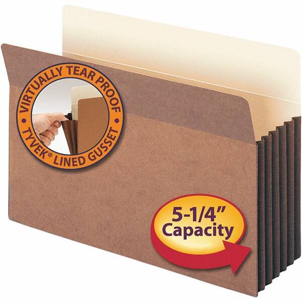 SMEAD - 14-3/4 x 9-1/2", Legal, Redrope, 5-1/4" Expanding Wallet - 11 Point Stock, Straight Tab Cut Location - Apex Tool & Supply