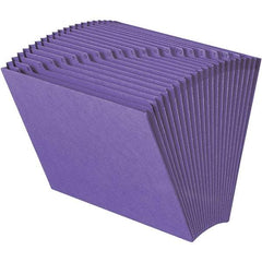 SMEAD - 12 x 10", Letter Size, Purple, A-Z Indexed Expanding Files - Assorted Tab Cut Location - Apex Tool & Supply