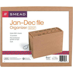SMEAD - 12 x 10", Letter Size, Kraft, Expansion Folders - Assorted Tab Cut Location - Apex Tool & Supply