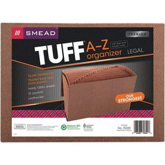 SMEAD - 15 x 10", Legal, Redrope, A-Z Indexed Expanding Files - Assorted Tab Cut Location - Apex Tool & Supply