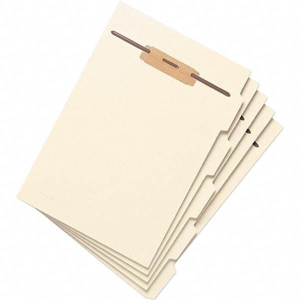 SMEAD - 11-3/4 x 9-1/2", Letter Size, Manila, Classification Folders with Top Tab Fastener - 11 Point Stock, Assorted Tab Cut Location - Apex Tool & Supply