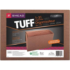 SMEAD - 15 x 10", Legal, Redrope, 1-31 Indexed Expanding Files - Assorted Tab Cut Location - Apex Tool & Supply