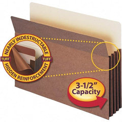 SMEAD - 14-3/4 x 9-1/2", Legal, Redrope, 3-1/2" Expanding Wallet - Straight Tab Cut Location - Apex Tool & Supply