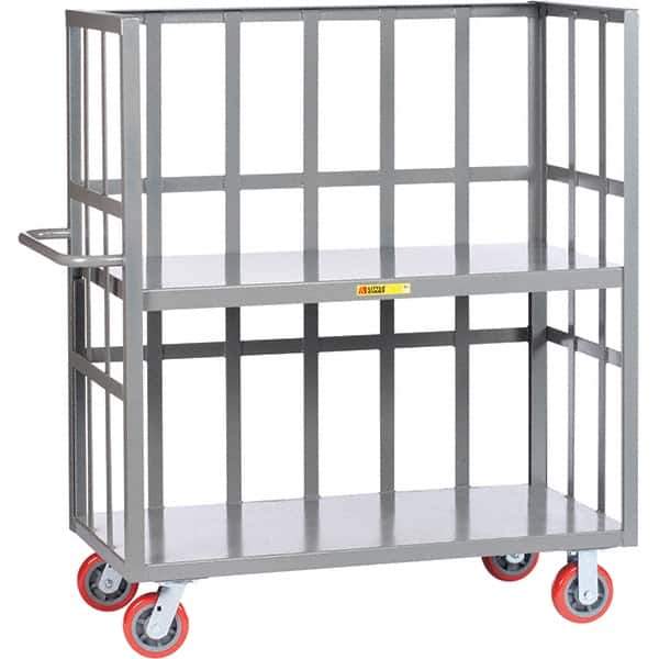 Little Giant - 3,600 Lb Capacity, 2 Shelf, 3-Sided Truck - 60" Long x 24" Wide x 57" High - Apex Tool & Supply