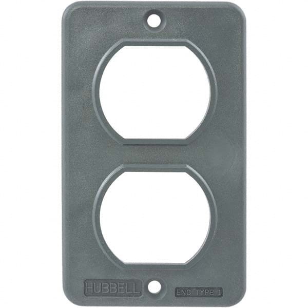 Hubbell Wiring Device-Kellems - Electrical Outlet Box & Switch Box Accessories Accessory Type: Box Cover Material: PBT Resin - Apex Tool & Supply