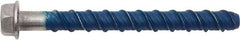 Powers Fasteners - 1/4" Diam, 1/4" Drill, 2" OAL, 1-1/8" Min Embedment Machine Screw Anchor Concrete Anchor - 316 Stainless Steel, Hex Head, Hex Drive, 1-3/4" Thread Length - Apex Tool & Supply