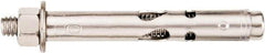 Powers Fasteners - 3/4" Diam, 3/4" Drill, 4-1/4" OAL, 1-5/8" Min Embedment Sleeve Concrete Anchor - 304 Stainless Steel, Hex Head, Hex Drive, 4-1/4" Thread Length - Apex Tool & Supply