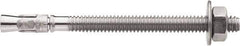 Powers Fasteners - 1/2" Diam, 1/2" Drill, 5-1/2" OAL, 2-3/4" Min Embedment Wedge Expansion Concrete Anchor - 304 Stainless Steel, Hex Nut Head, Hex Drive, 3-3/4" Thread Length - Apex Tool & Supply
