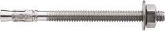 Powers Fasteners - 1/4" Diam, 1/4" Drill, 1-3/4" OAL, 2-3/4" Min Embedment Wedge Expansion Concrete Anchor - 316 Stainless Steel, Hex Nut Head, Hex Drive, 3/4" Thread Length - Apex Tool & Supply