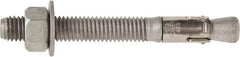 Powers Fasteners - 1/2" Diam, 1/2" Drill, 3-3/4" OAL, 1-1/2" Min Embedment Wedge Expansion Concrete Anchor - 1035 Carbon Steel, Hot Dipped Galvanized Finish, Hex Nut Head, Hex Drive, 2" Thread Length - Apex Tool & Supply