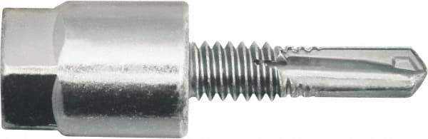 Powers Fasteners - 3/8" Zinc-Plated Steel Vertical (End Drilled) Mount Threaded Rod Anchor - 1/4" Diam x 1-1/2" Long, Hex Head, 4,690 Lb Ultimate Pullout, For Use with Steel - Apex Tool & Supply